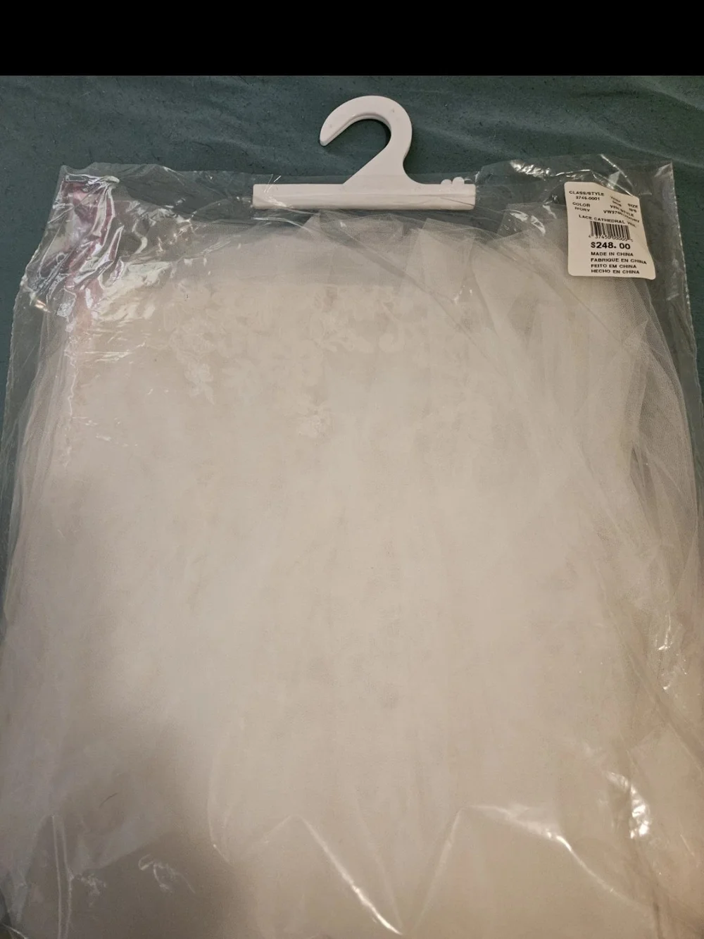 New David's Bridal Lace Applique Garment with Tags